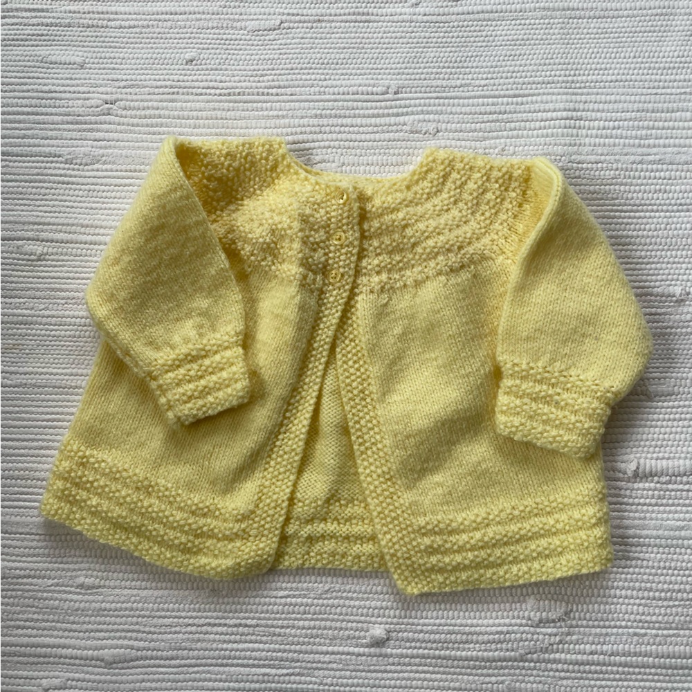 Buttery yellow toddler cardigan